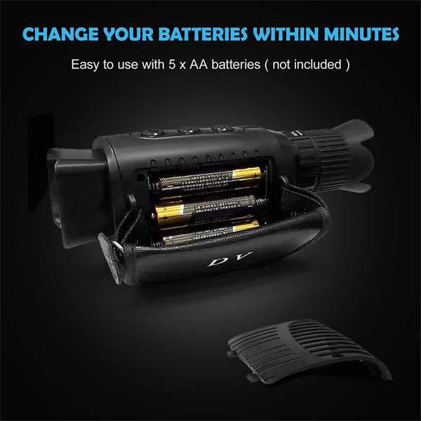 1080P HD Infrared Night Vision Device Dual Use Monocular Camera Digital Telescope Monocular Outdoor Hiking Portable Telescope with 64GB Card