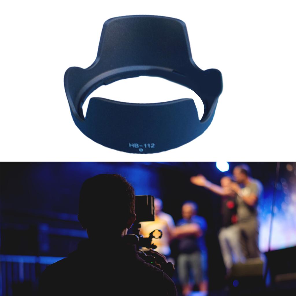 HB-112 for Nikon NIKKOR Z DX 12-28mm F/3.5-5.6 PZ VR Lens Black Plastic Bayonet Lens Hood Camera Accessories