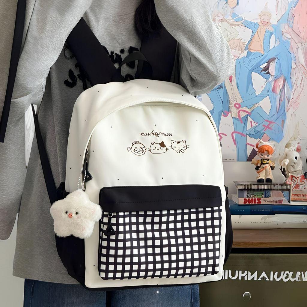 Japanese-Style Cute Backpack for Students: Lightweight, Double-Shoulder Bag for Elementary To High School Girls