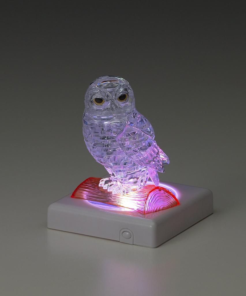 Beverly 42-Piece Crystal Puzzle, Owl, Clear