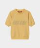 Woldeudillema Queen Embroidery Crop Half Sweatshirt (Yellow)