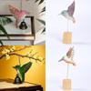 Wooden Handcrafted European Style Hummingbird Desk Decor With Painted Finish For Gifts And Home Decor