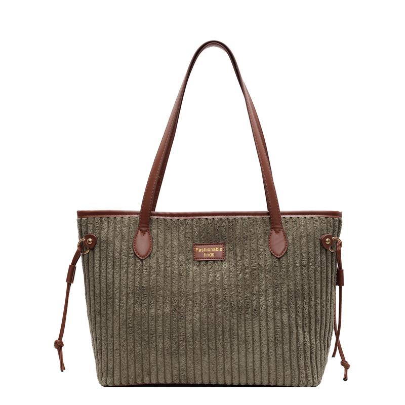 

2025 новая женская сумка сумка большой вместимости женская ленивая сумка-тоут под мышкой премиальная вельветовая сумка через плечо зелёный