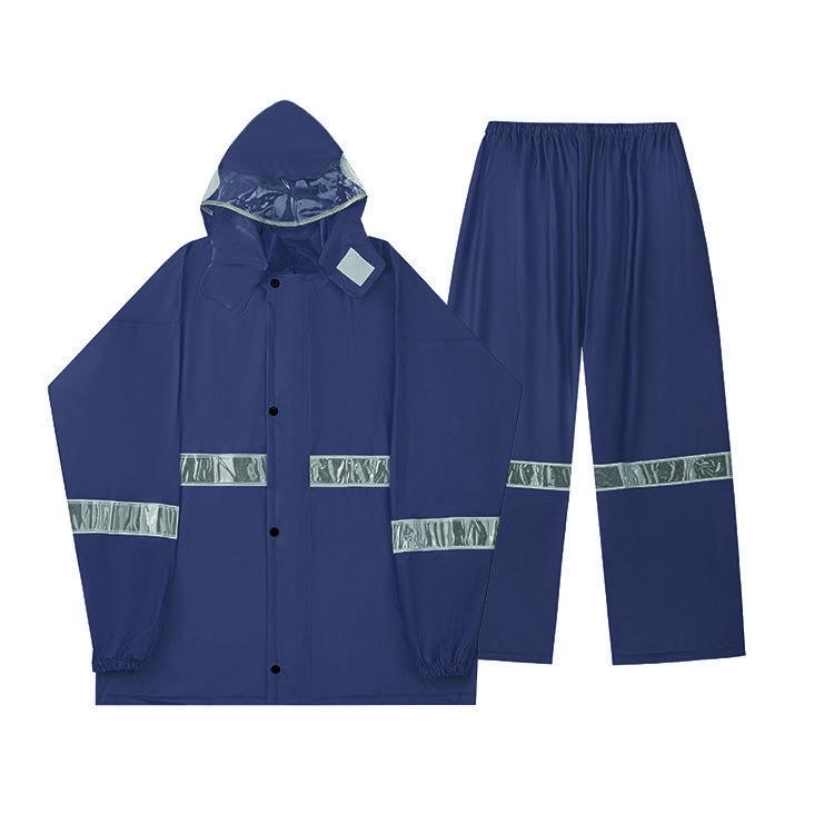 Qianan Reflective Raincoat & Pants Set for Adult Motorcycle and Bicycle Riders