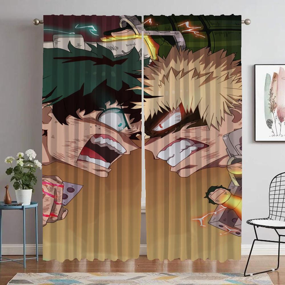 My Hero Academia Tende Eleganti per Stanza 2 Pezzi Tende Oscuranti Tende per Interni Casa per Ombreggiatura Fotocamera Soggiorno Bambino