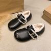 Fashion Women's Fashion Flat Shoes Winter New Round Head Deep Mouth Leather Soft Sole Anti-slip Wear-resistant Low Top Shoes
