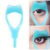 3 In 1 Mascara Applicator Template with Eyelash Curler Guard and Case, Eyeliner Holder, Eyelash Aid, Eyebrow Drawing Tool