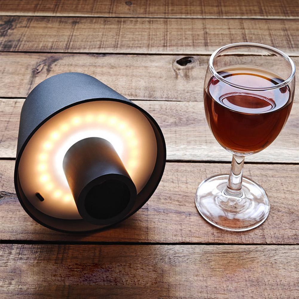 Wine Bottle Lamp Cordless Versatile Lighting Solution Wine Bottle Light For Bars Restaurants Events Metal Dimming Bar Table Lamp