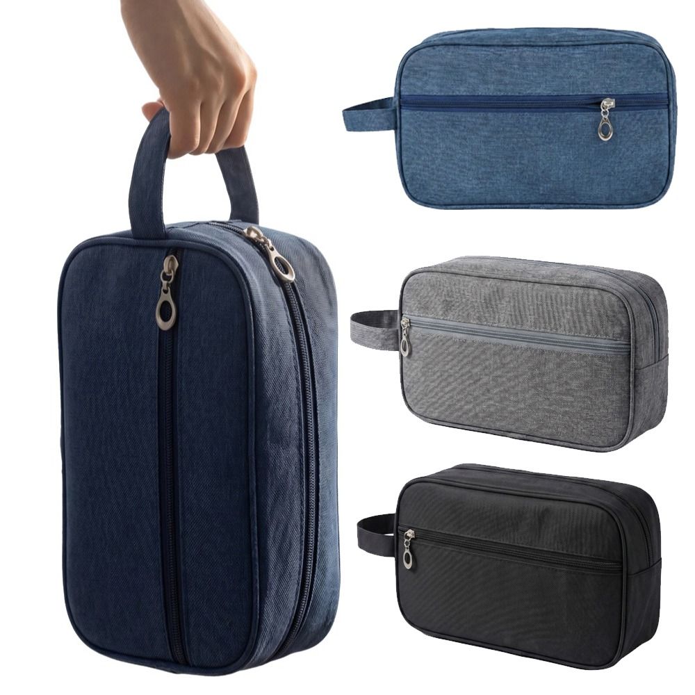 Large Capacity Portable Makeup Handbag Oxford Cloth Toiletry Storage Pouch Daily Makeup