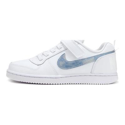 Court Borough Low Velcro Chaussures de Skate Basses Enfant sneaker Blanc Bleu 870028-102