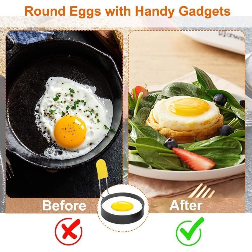 1pc Mini Thickened Omelette Maker, Stainless Steel Omelette Pan, Round Non-Stick Omelette Panfor Omelette, Meatloaf, Bread Multi-Purpose Pan