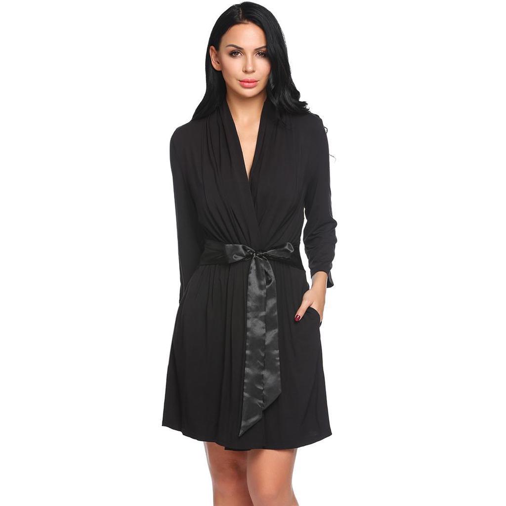 Women Casual Front Open Regular Fit Patchwork Belt Comfortable