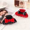 Korean Style Bow Hair Claw Headdress Acetate Shark Clip Sweet Bowknot Claw Clip  Daily