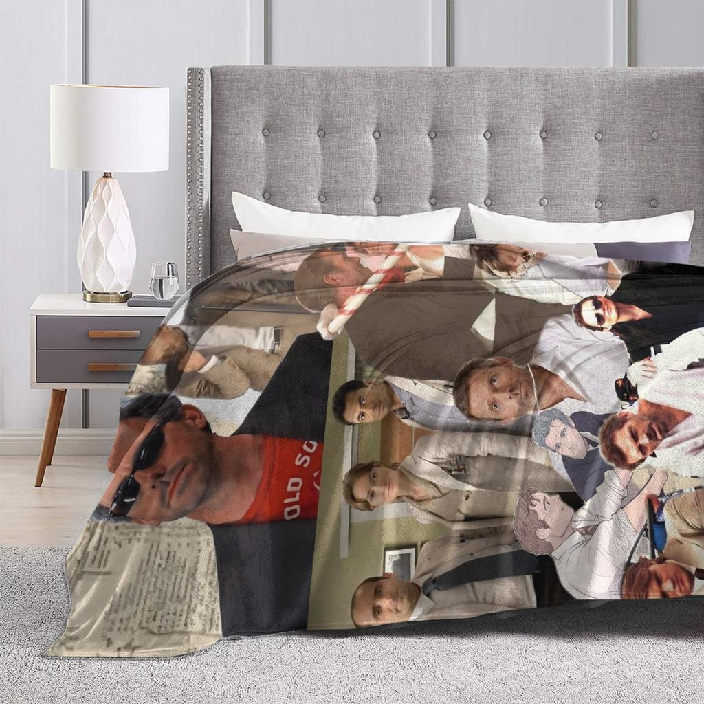 Dr. Gregory House Television Photo Collage Blanket Travel Office Flannel Bedding Throws For Living Room Soft Warm Bedspread