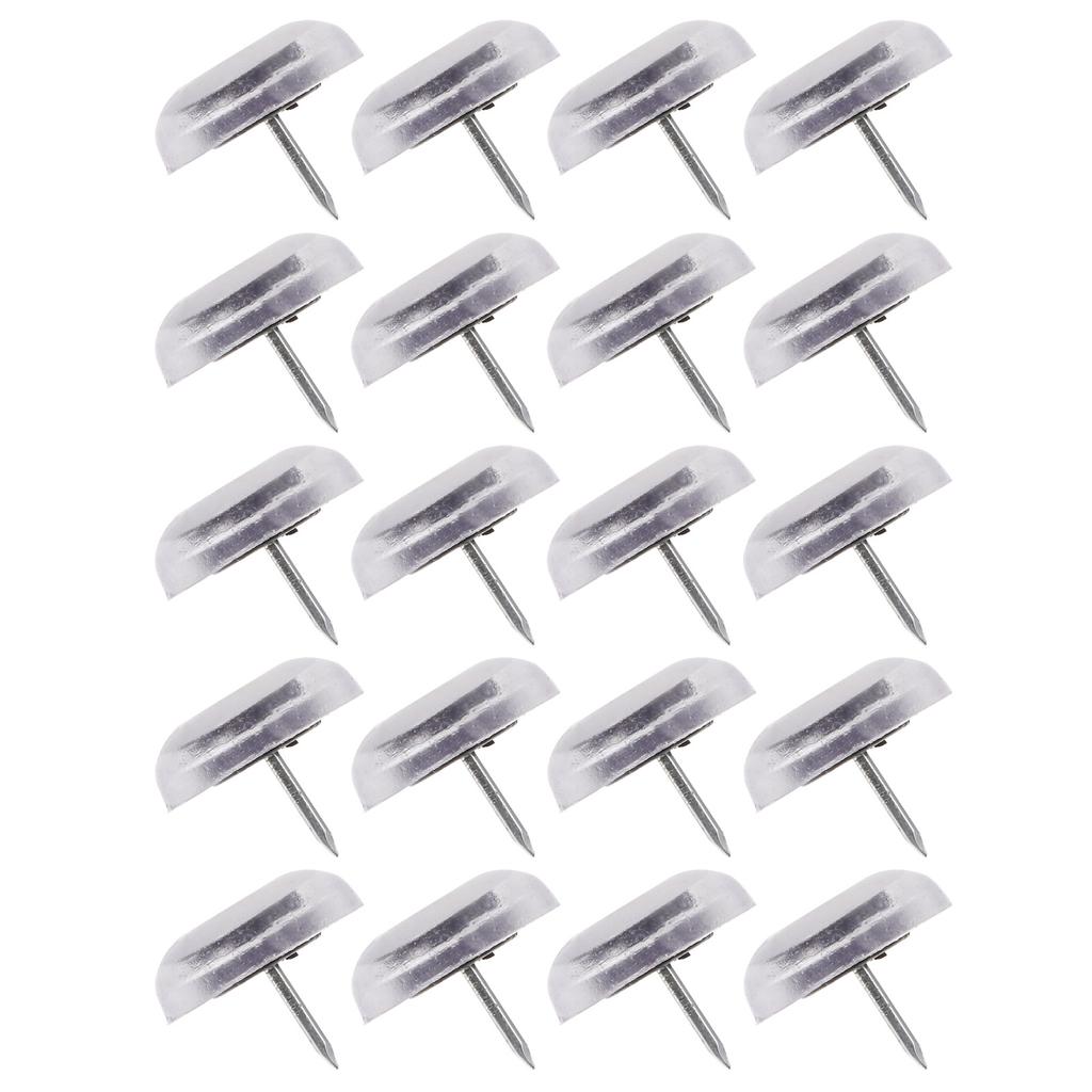 20pcs Furniture Sliders Silicone Table Chair Tack Round Nail On Sliding Feet Table Leg Pad Floor Protector Mute Chair Feet Cover