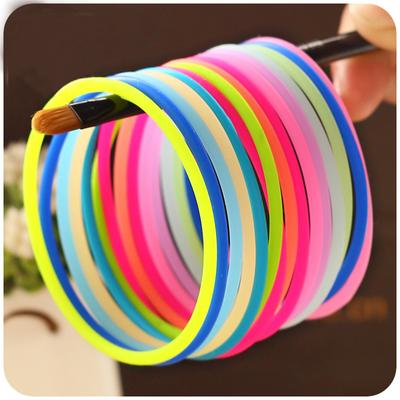10 Stück Bonbonfarbene Silikon-Armbänder, elastische Haarbänder, Unisex, Armreif, Gummiband, Haarschleife, Haarbänder, Armband, Geschenke