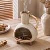 Palo Santo Holder Ceramic Incense Burner Sage Burning Tray Support Stick Incense Holder Aromatherapy Furnace