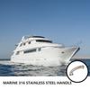 Stainless Steel Boat Handle Grab Thickened Solid Polished Equipment Bow Pull Rail Silver Rustproof Accessories
