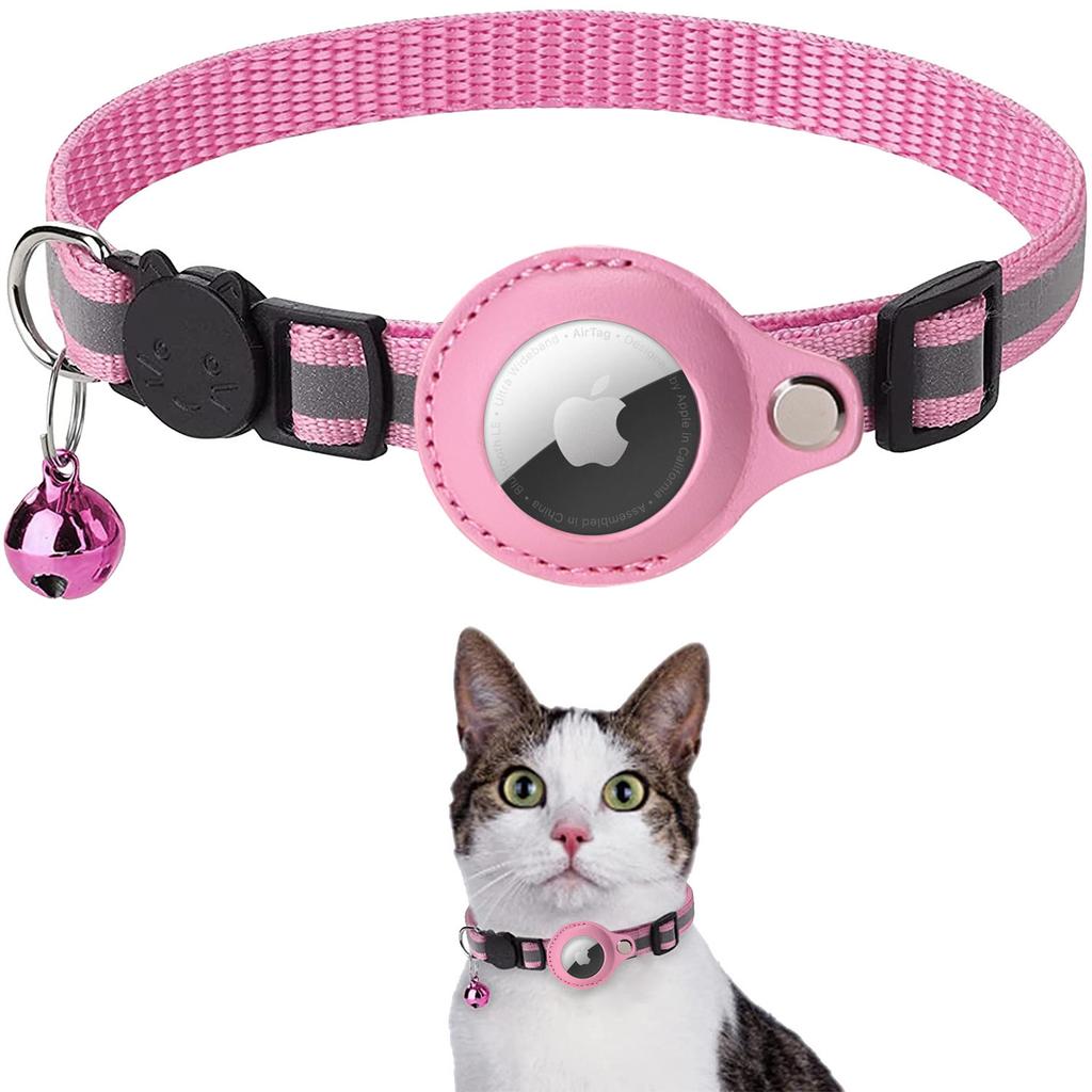 Apple AirTag Tracker Case Pet Collar Reflective Bell Cat Anti-Lost Silicone Protective Cover