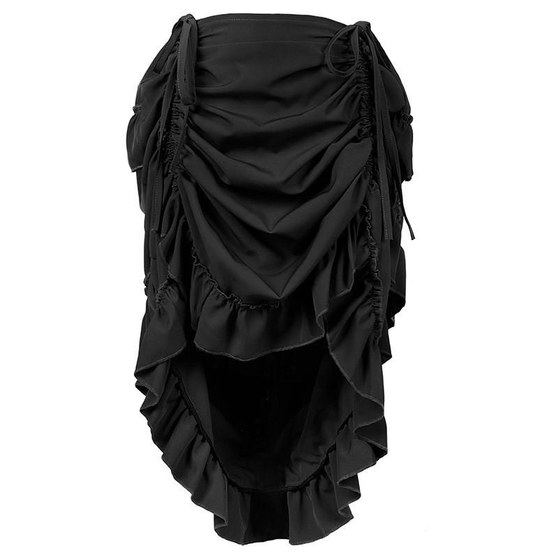 Halloween Renaissance Pirate Skirt Medieval Court Style Irregular Long Dress Party