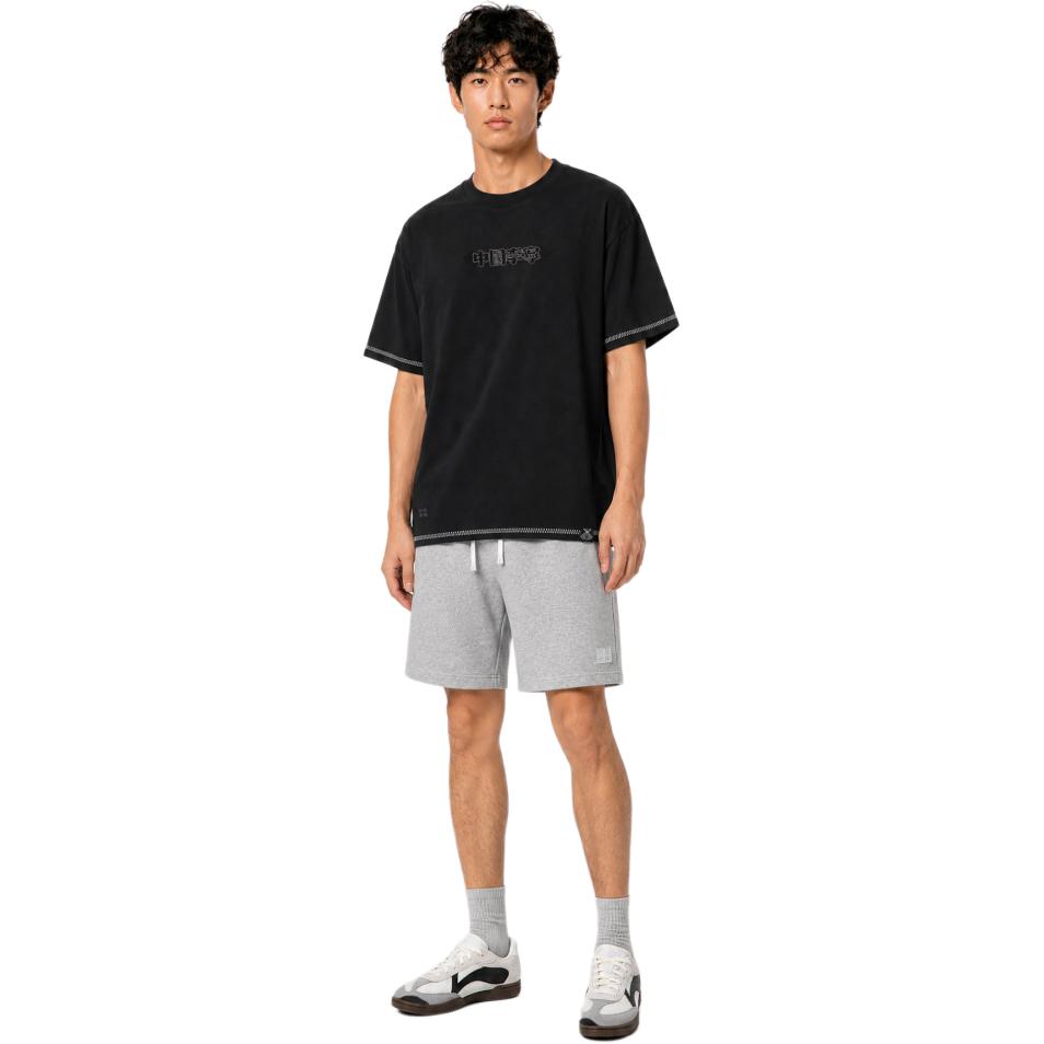 Li Ning All Things Have Spirit Series Loose Cool Short Sleeve T-Shirt Unisex Tops Black AHSW909-3