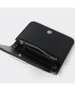 Customellow Black Leather Folded Wallet Caaax26301Bkx