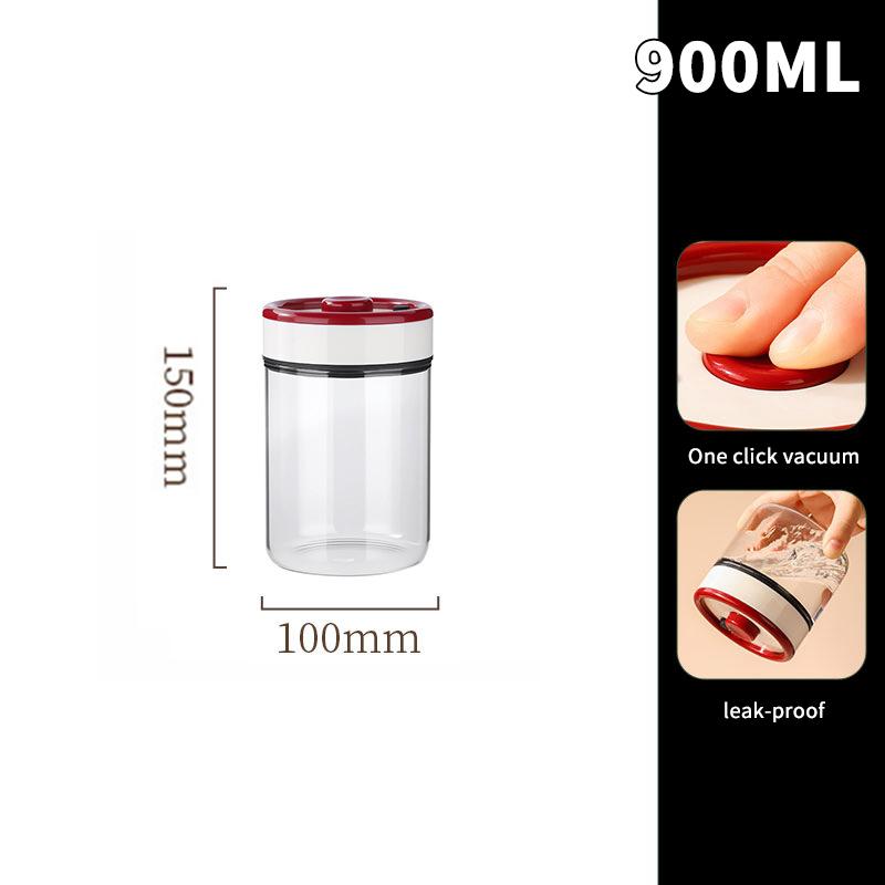 Coffee Beans Vacuum Sealed Tank Transparent Glass Food Storage Jars Household Moisture-Proof Air Extraction Airtight Container