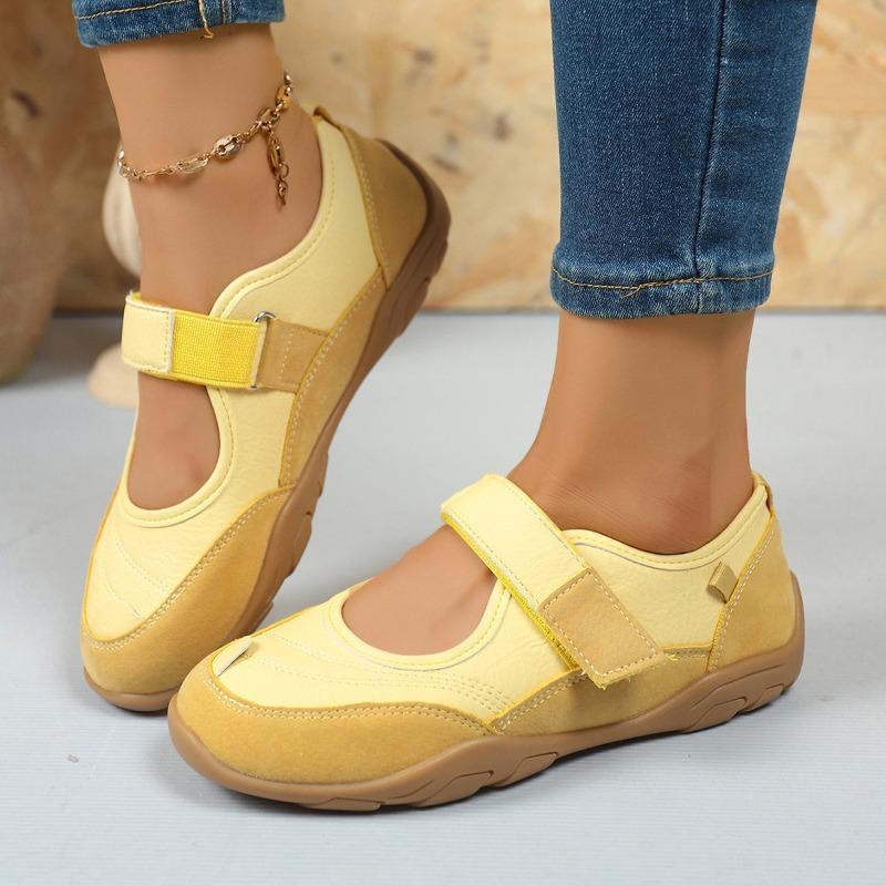 Damen Sneaker in Überweite, Klettverschluss Low Cut Flats, Europäische Freizeit Schuhe Großhandel für Damen