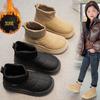Girls snow boots winter children's large cotton shoes new thickened shoes baby boots snow cotton velvet shoes