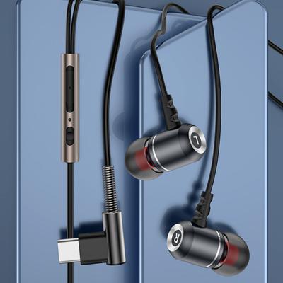 Type-C In-Ear Wired Headset with Noise-Cancelling Mic Enhanced Bass Clear HiFi Sound Wired Earphones