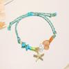 Keramik-Meerestier-Anhänger, geflochtenes Armband, verstellbares Seildesign mit Seestern- und Muschel-Charm, lässiger Schmuck
