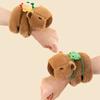 Capybara Hand Ring Wristband Kid Funny Toys Lovely Capybara Animal Slap Snap Wrap Wristband Bracelet Plush Stuffed Animal Kawaii