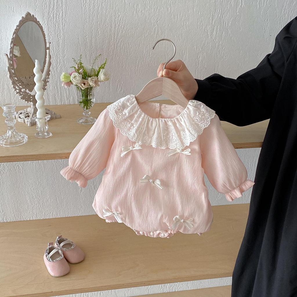 Sweet Princess Romper - Newborn Baby Girl Autumn Outfit for 100 Days to 1 Year