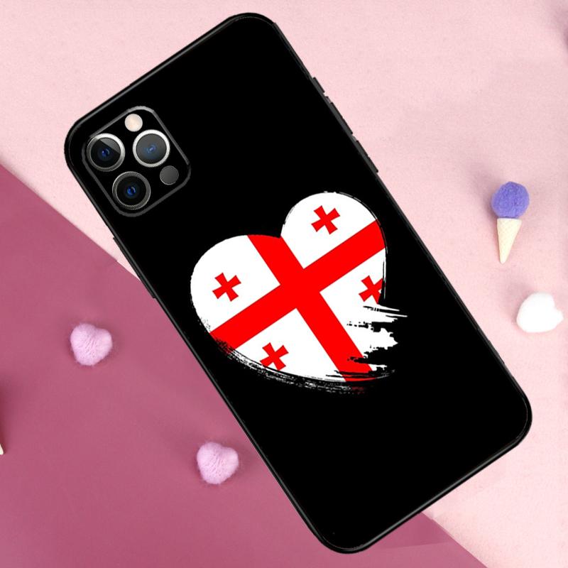 Georgia Flag Phone Case For iPhone 17 Pro Max 17 Air 11 14 15 16 Pro Max Plus 12 13 Mini 16e Back Cover
