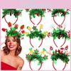 Färgglatt Julhuvudband med Festliga Ren- och Snögubbedesigner för Högtidsfiranden
