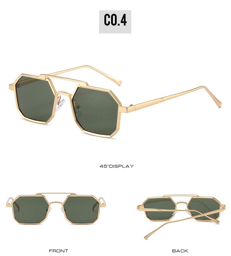 2022 Trending Square Frame Sunglasses: European-American Double Beam Street Style