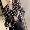 Office Lady Polka Dots Printing Fashion Women Chiffon Shirt Spring Summer Loose Long Sleeves Lapel Female Blouse Clothing 2022