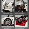 1:18 918 Martini Lackiertes Pagani Huayra Sportwagen-Modellspielzeug Stoßdämpfung Legierung Hobby Ornamente Sound Licht Geschenke für Jungen