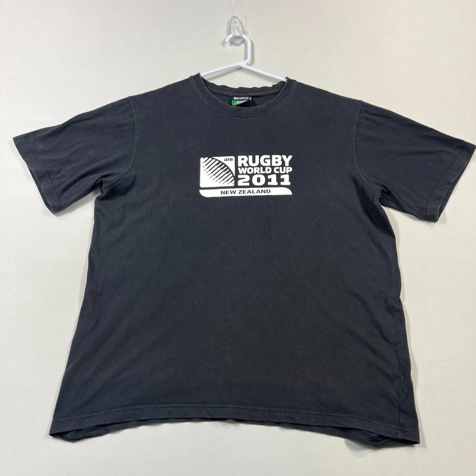 New Zealand Rugby World Cup 2011 Cotton Tee Casual T Shirt Mens Large L XL