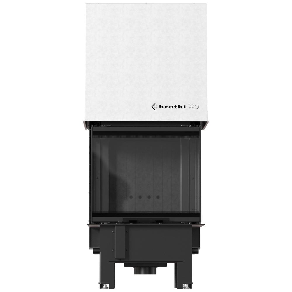 Steel Fireplace KRATKI REGNOR 600/400 7 kW Ø 200 3-sided, Black Thermotec