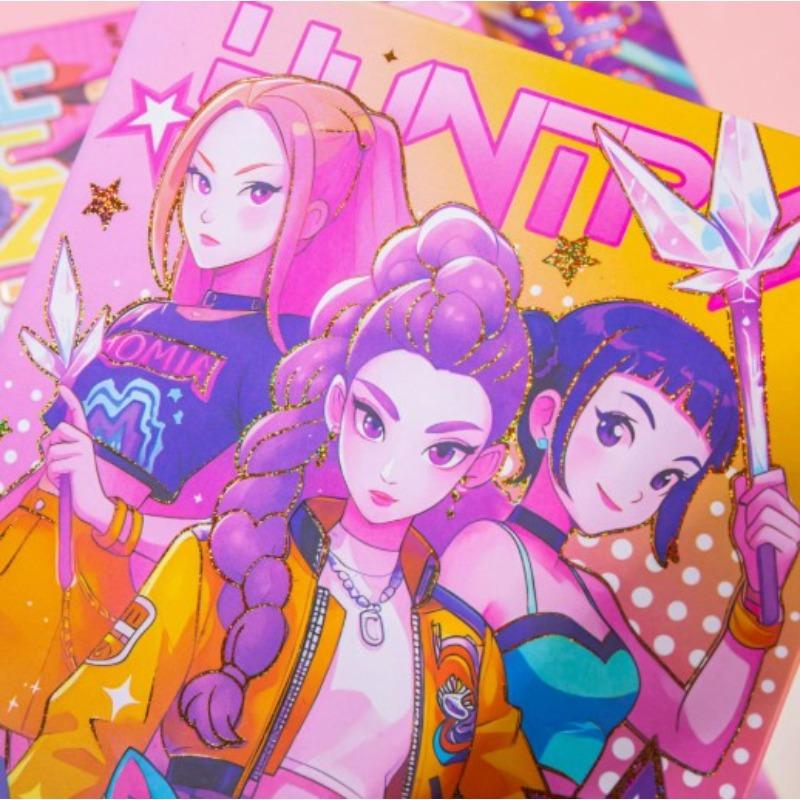 Heißes K-POP Dämonenjäger Mädchen-Girlgroup A5 Farbseite Magnetverschluss Notizbuch Tagebuch Farbiger Planer Buch geeignet zum Verschenken
