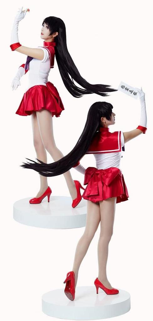 [SINUOMING] Beautiful Girl Sailor One-Piece Cosplay Costume Set, Made with Stretchy Fabric (XXL, Men's)