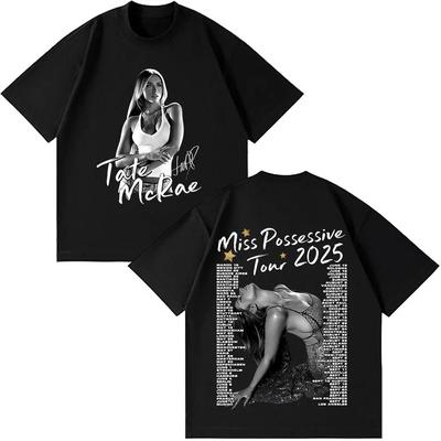 2026 Sommer Tate McCray Welttournee T-Shirt Miss Fan Geschenk Herren Modisch Lässig 100% Baumwolle Locker Kurzarmshirt Y2K