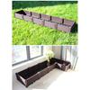 Rectangular Raised Garden Bed Kit Indoor Outdoor Plastic Planter Grow Box for Fresh Vegetables Herbs Flowers Succulents Brown 7
