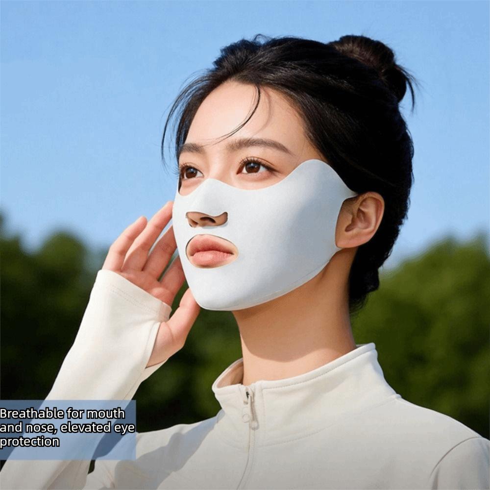 Summer Ice Silk Mask Breathable Face Cover Elastic Face Shield  Riding