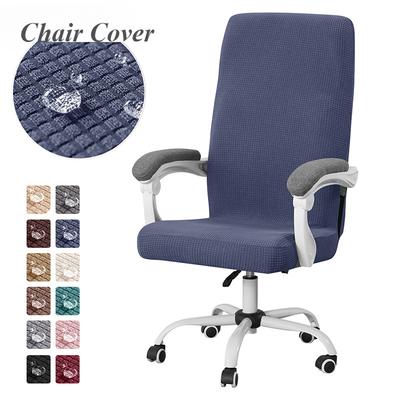 Fundas de Silla de Oficina de Forro Polar Elásticas Repelentes al Agua Fundas para Sillas de Ordenador Giratorias Elevables Protector Asiento Cas