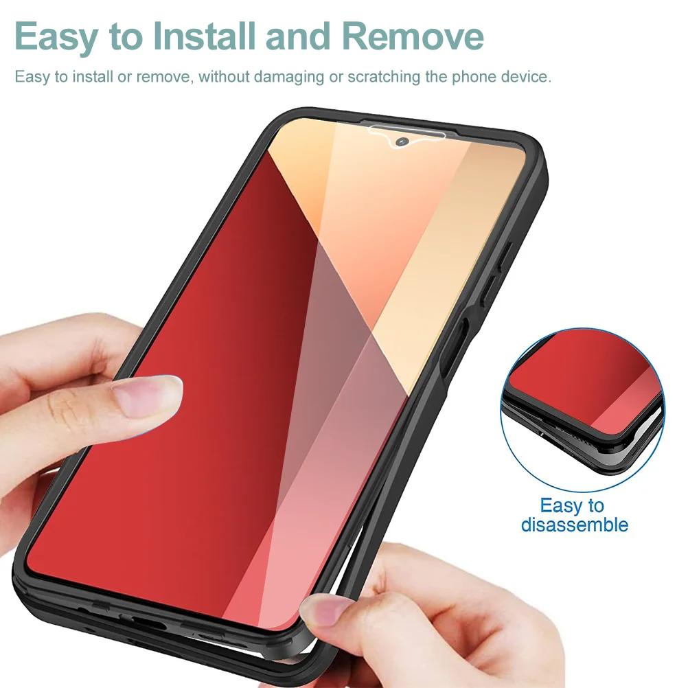 360 Full Shockproof Clear Case For Xiaomi Redmi Note 13 12 Pro 4G 5G Note 13 Pro Plus 5G Redmi A3 Screen Full Protection Cover