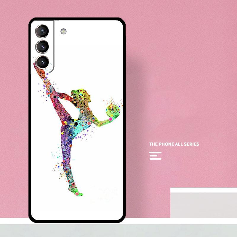 Gymnastics Watercolor Printing Phone Case For Samsung Galaxy S25 S26 Ultra S20 S21 S22 S23 S24 S10 Plus S25 FE Cover Coque