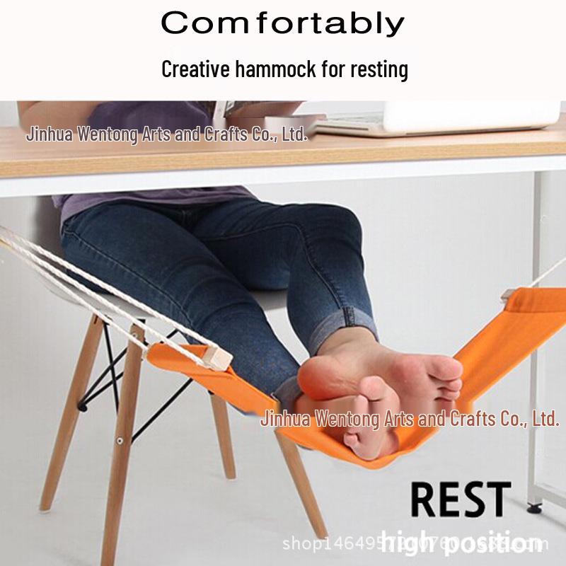 

Foot Hammock: Office Fatigue Relief, Creative Gift Footrest Sapphire Blue 65*17