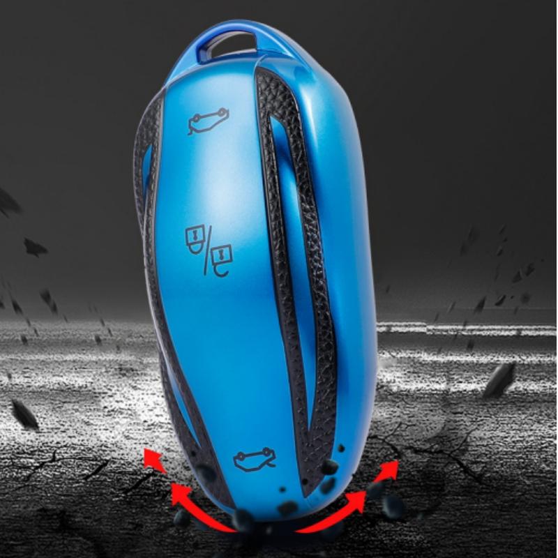Leder TPU Auto Smart Key Cover Fall Fob für Tesla Modell X Modell S Modell 3 Modell Y Schlüssel Shell tasche Halter Schutz Zubehör